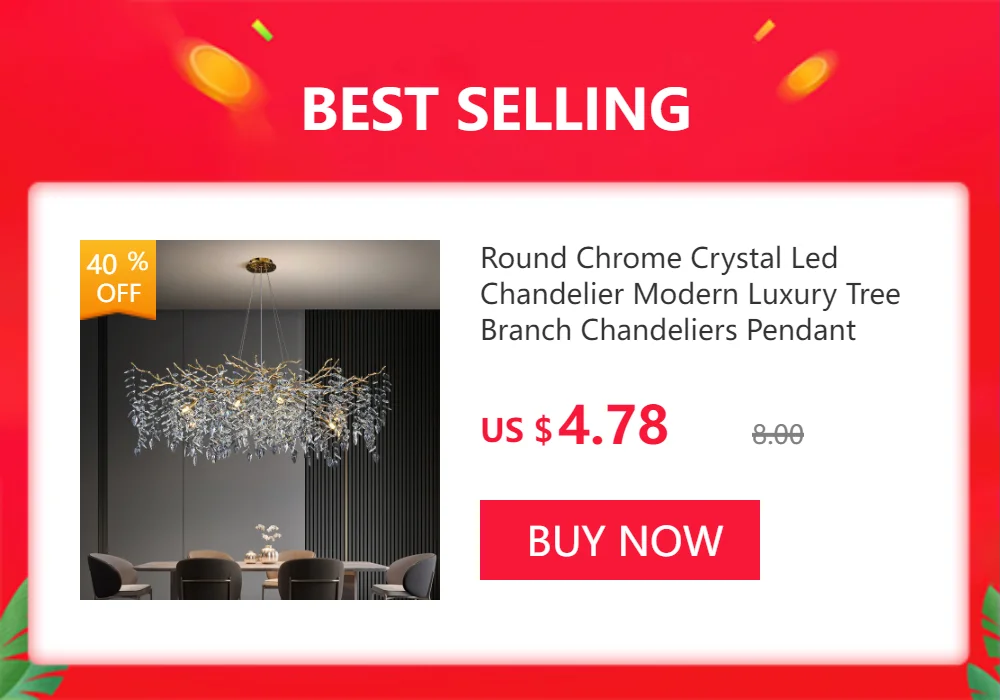 Lustre Cristal Salon — Chambre