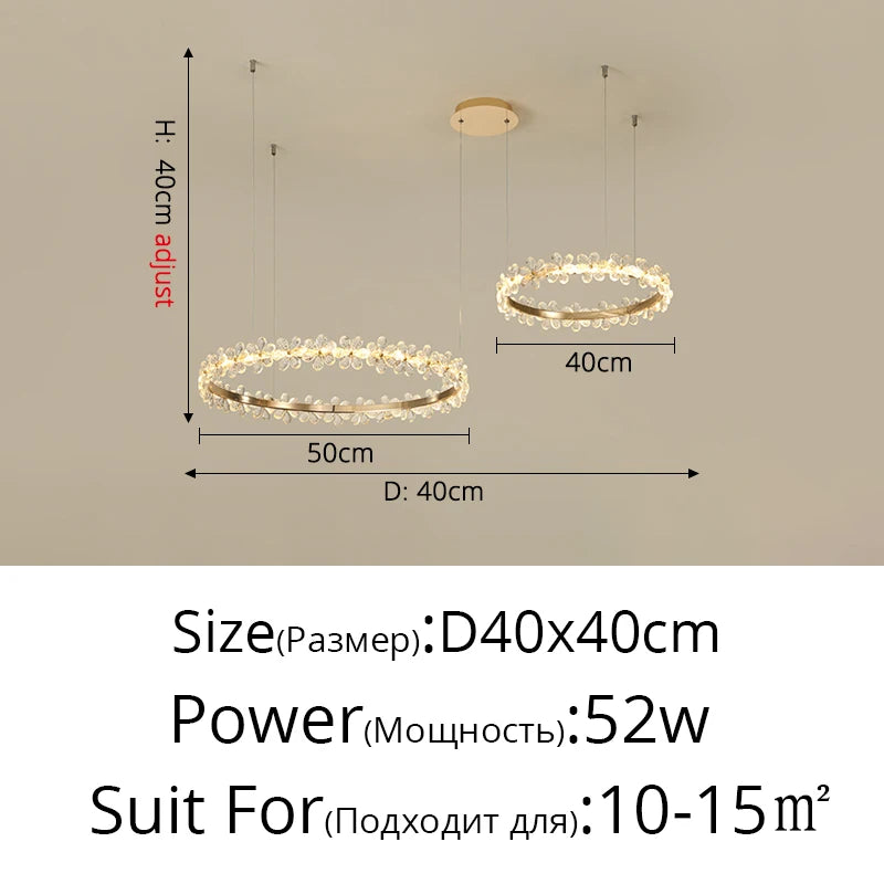 Lustre Cristal — Plafonnier LED Cristal