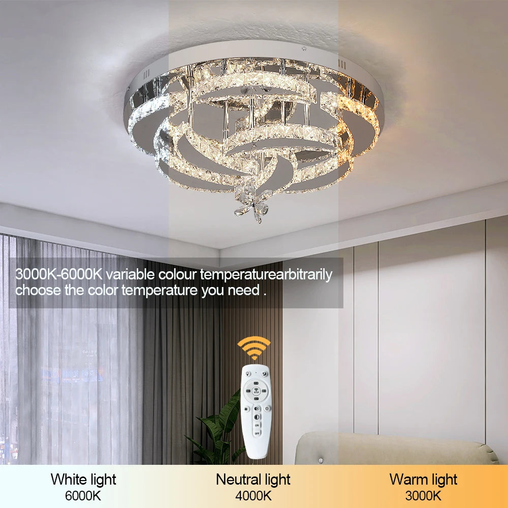 Lustre LED Cristal — Verre