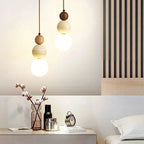 Suspension Design Bauhaus Crème — Pierre et Bois Médiéval — Chambre et Bar