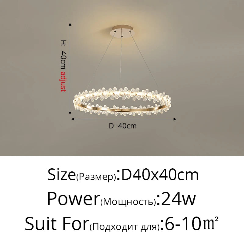 Lustre Cristal — Plafonnier LED Cristal