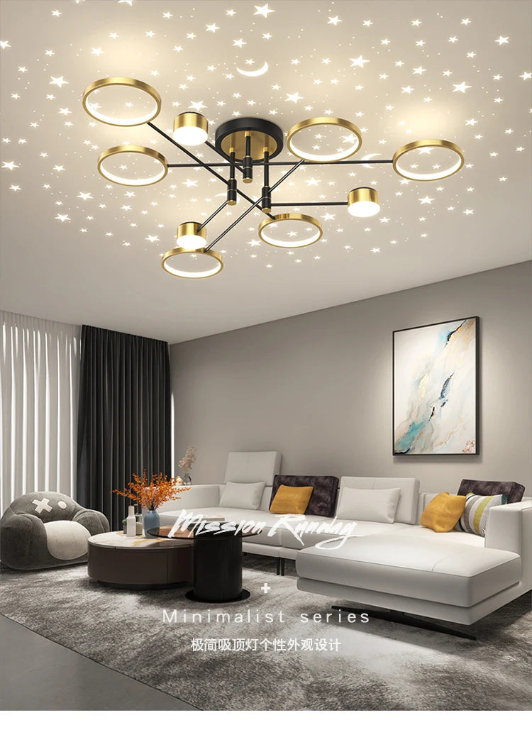 Lustre Moderne LED — Blanc