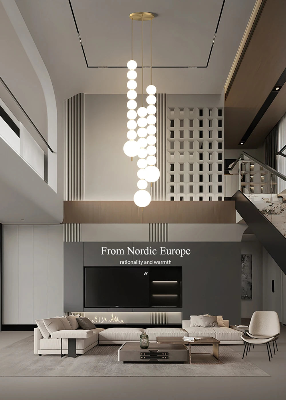 Lustre Salon Design Doré