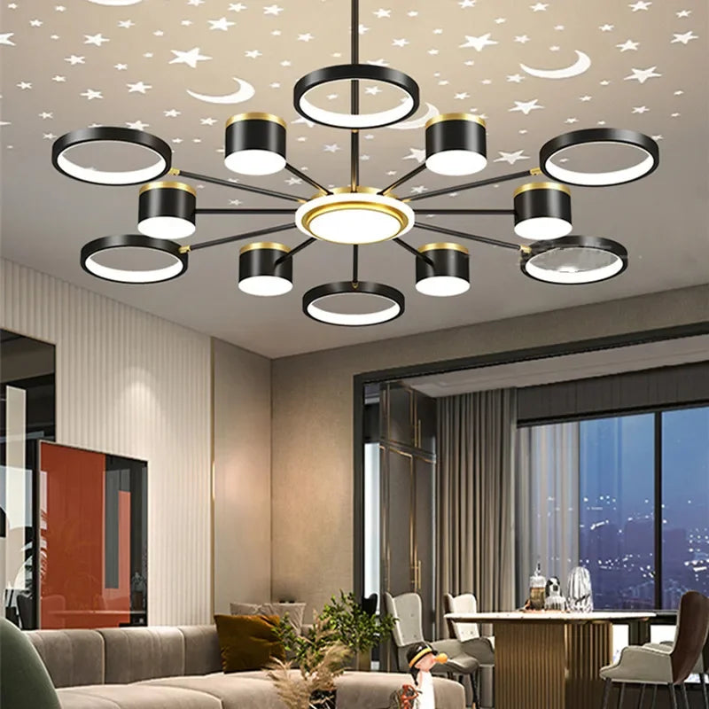 Lustre Moderne LED — Blanc