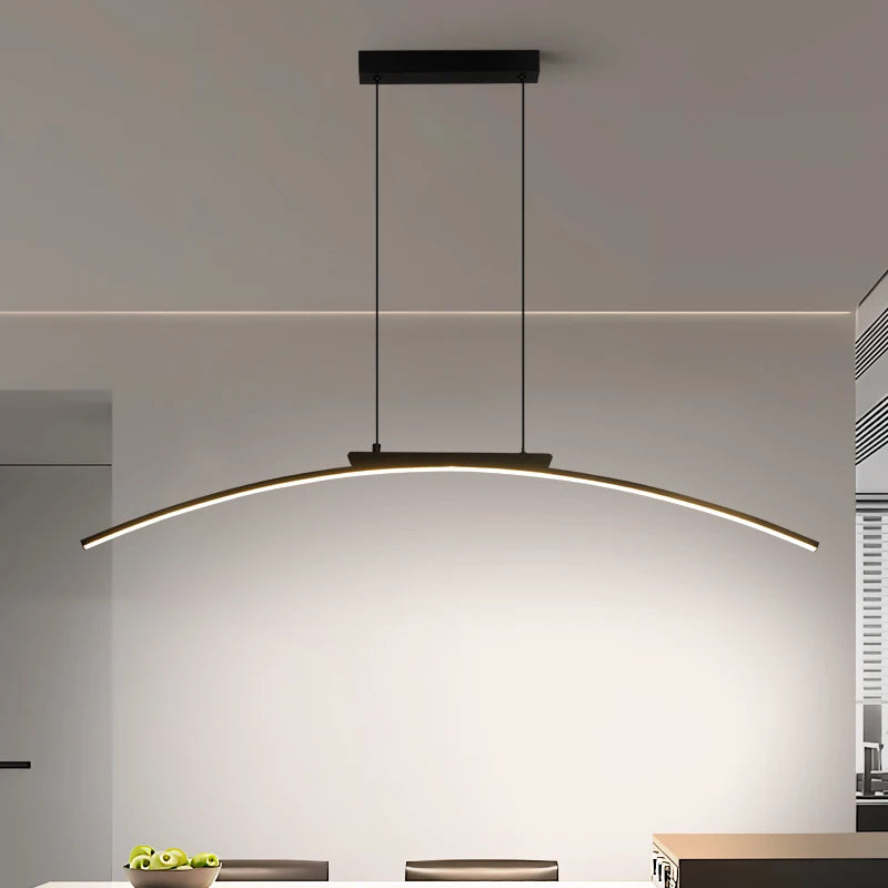 Suspension Arc LED Design Élégant — Luminosité Réglable — Salle à Manger