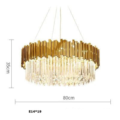 Lustre Cristal Design — Moderne — Oval 150cm