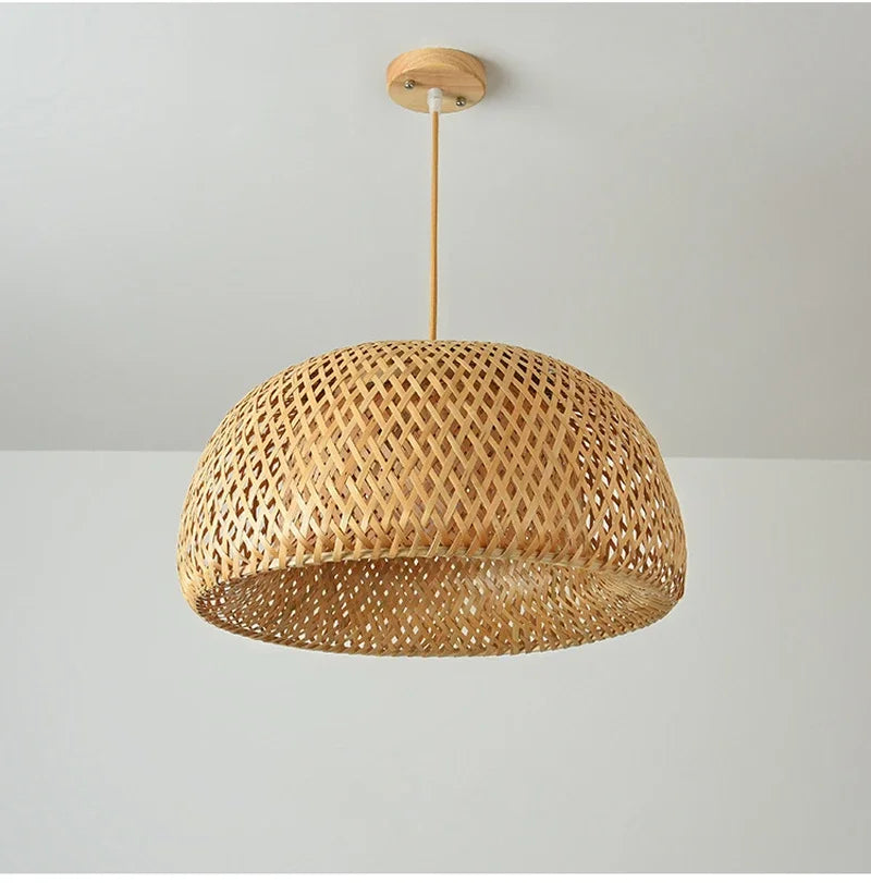 Suspension Bambou Artisanale LED - Lustre Design Naturel 2025