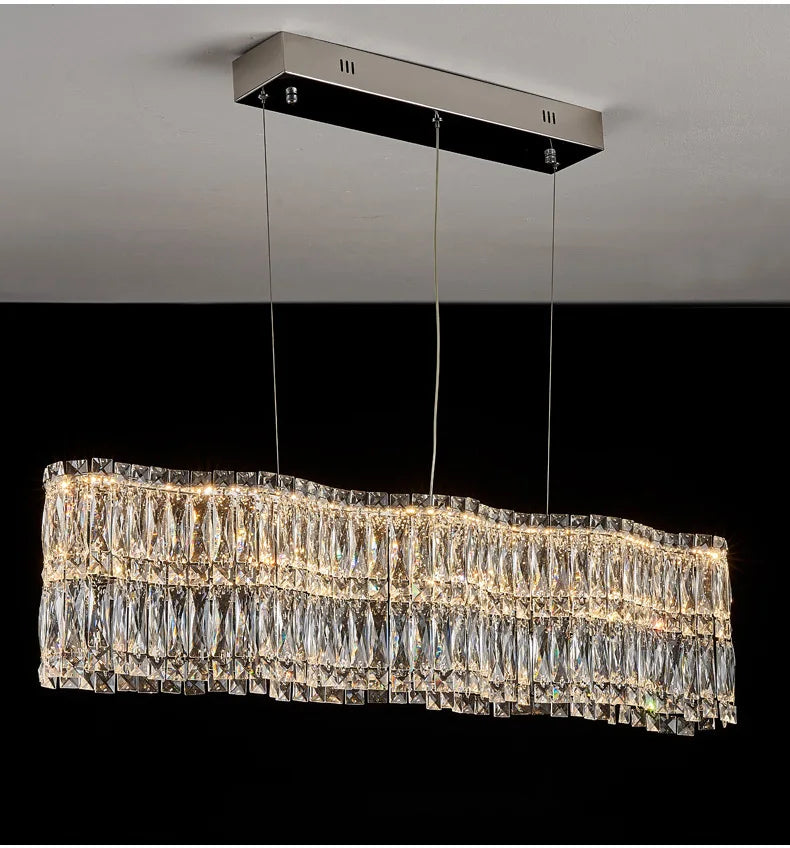 Lustre Salon Noir — Cristal
