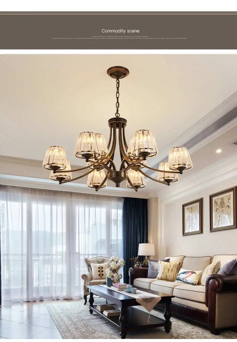 Lustre Salon Moderne — Plafonnier LED Cristal