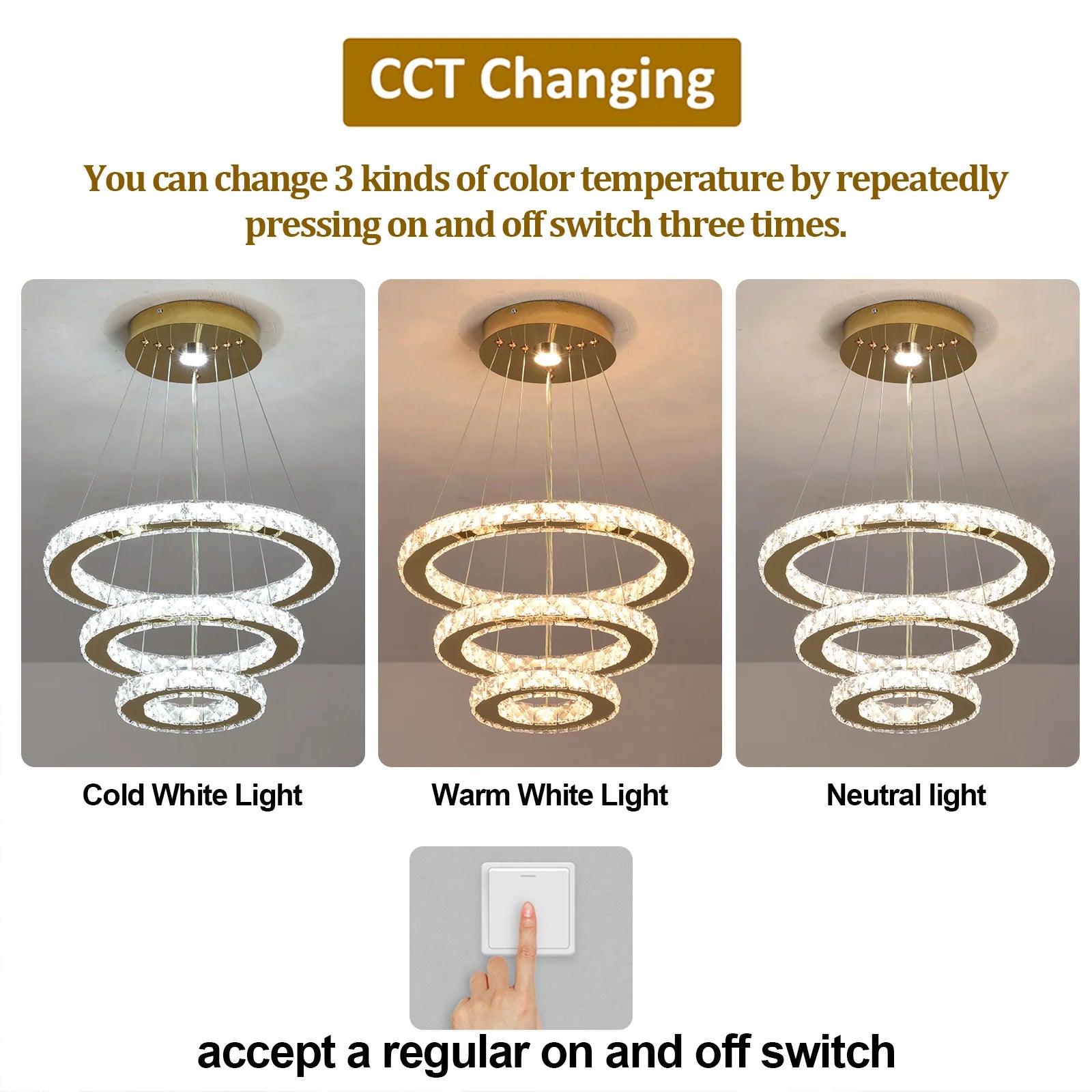 Lustre LED Cristal — Entrée