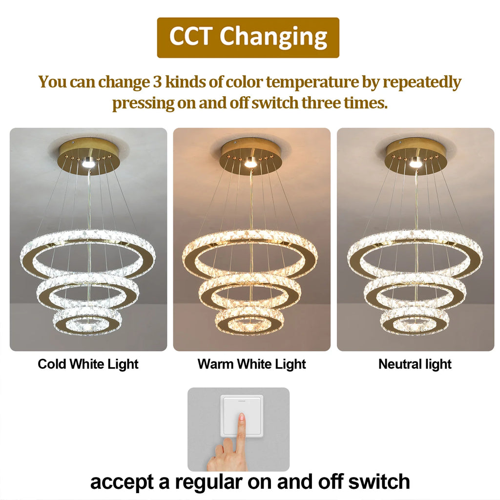 French Luxury Crystal Chandeliers Hall Living Room LED Ceiling Lamp Pendant Ceiling Light Room Kitchen Dining Table Decoration