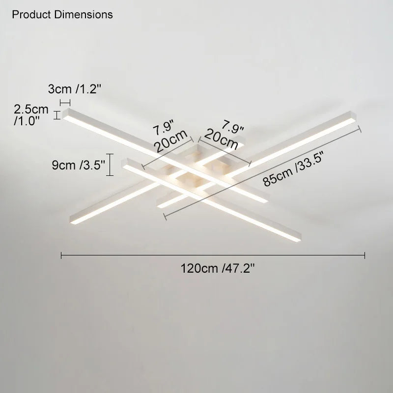 Lustre LED Chambre — Noir