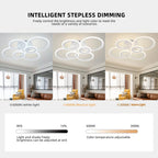 Lustre Anneau LED Design Contemporain — Flush Mount Salon — Chambre et Cuisine