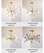 Lustre Araignée Design — Noir A 18 ampoules