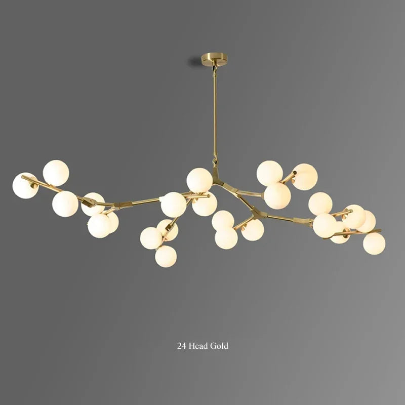 Lustre Boule Design — Noir 24 ampoules
