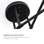 Lustre Industriel Design — Fer Forgé 6 Têtes — Salon et Salle à Manger LED