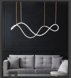 Lustre Cuisine Industriel — Nordique — Doré 150 cm A