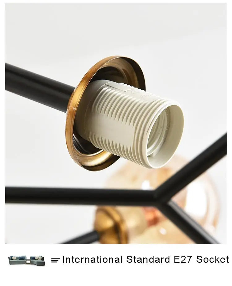 Lustre Globe Verre — Plafonnier Boule Moderne