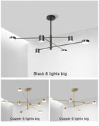 Lustre Moderne Noir — Cuivre