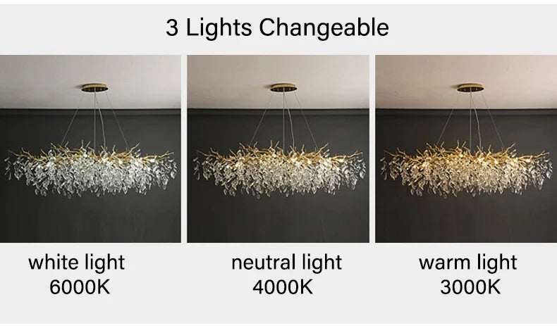 Grand Lustre Salle à Manger — Cristal Grand Format