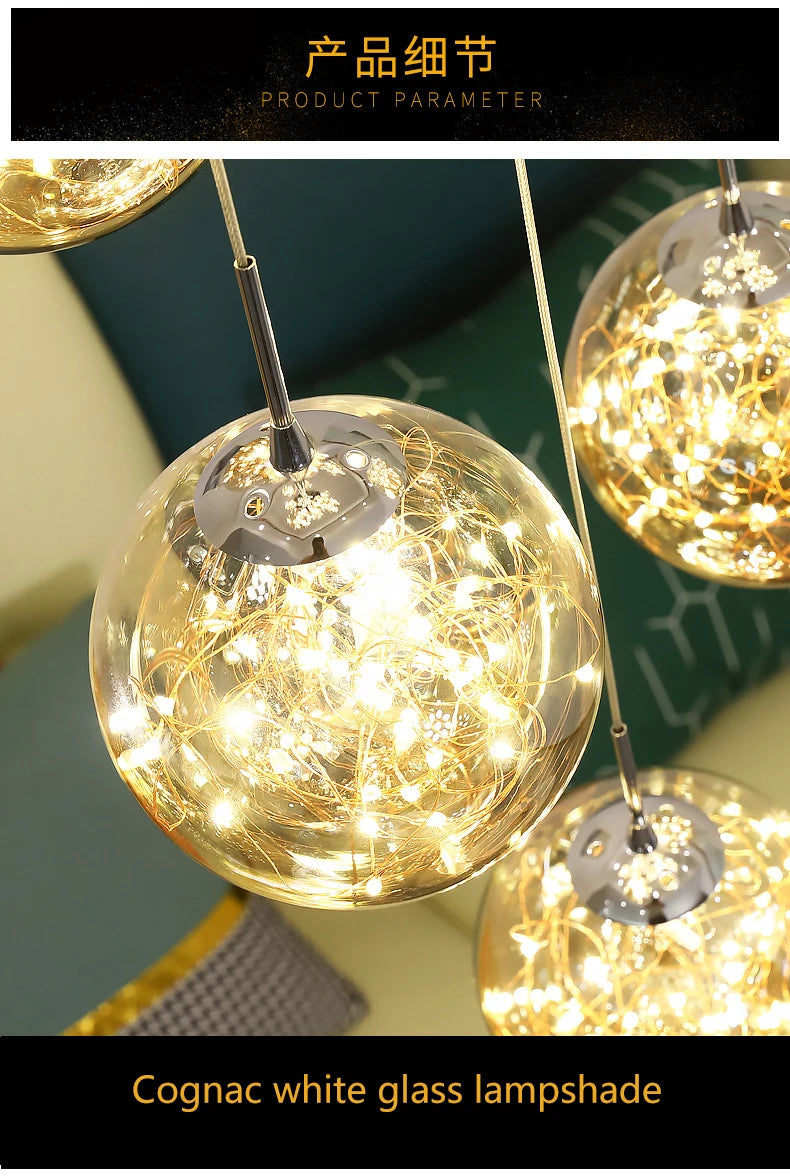Lustre Salle à Manger Moderne — Cristal
