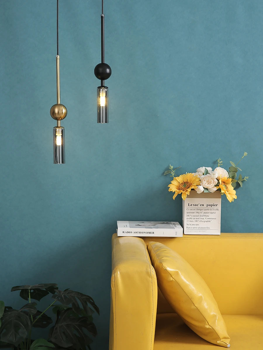 Lustre Luxe Nordique Art — Fer Or et Noir LED — Restaurant et Chambre