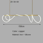 Lustre Cuisine Industriel — Nordique — Doré 150 cm A
