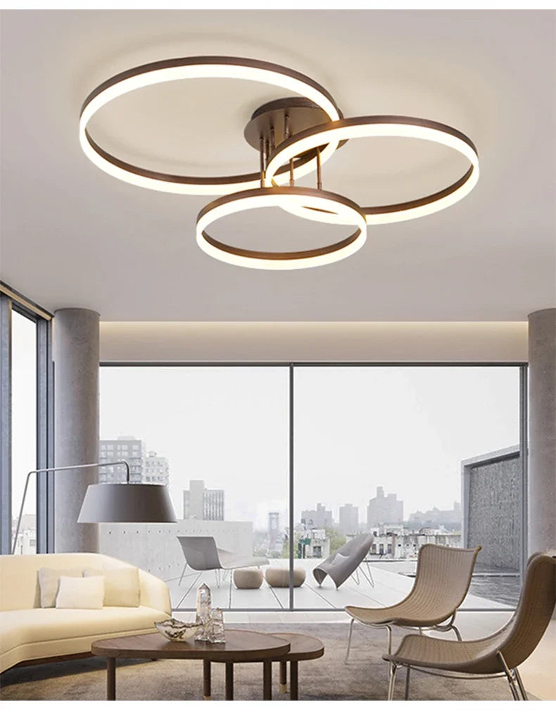 Lustre Design LED — Métal — 1 anneau 60cm