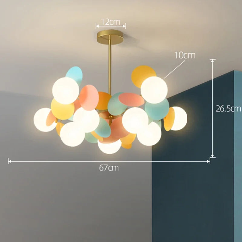 Lustre Araignée Design — Moderne — 10 ampoules blanc