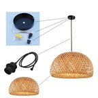 Suspension Bambou Artisanale LED - Lustre Design Naturel 2025