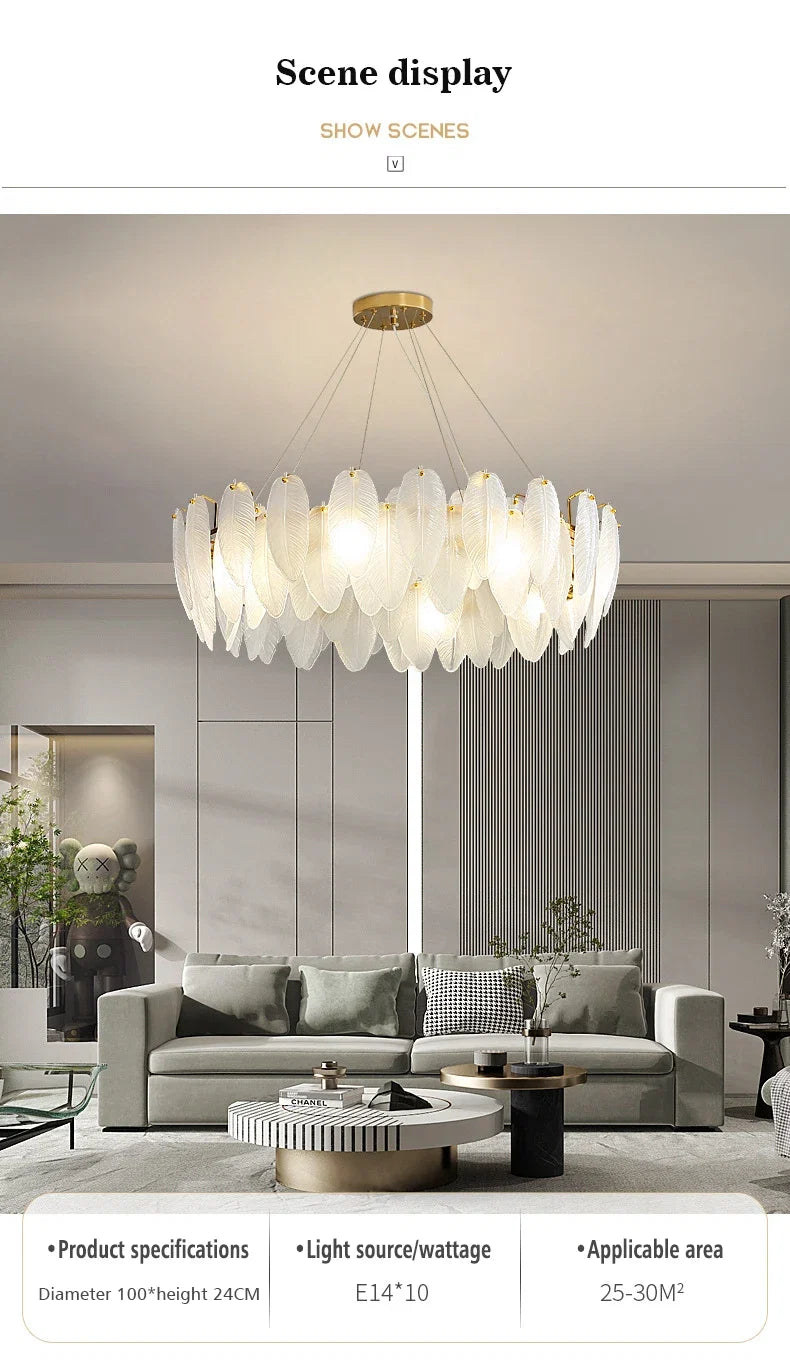 Lustre Chambre Bébé — Verre — Plafonnier D50cm