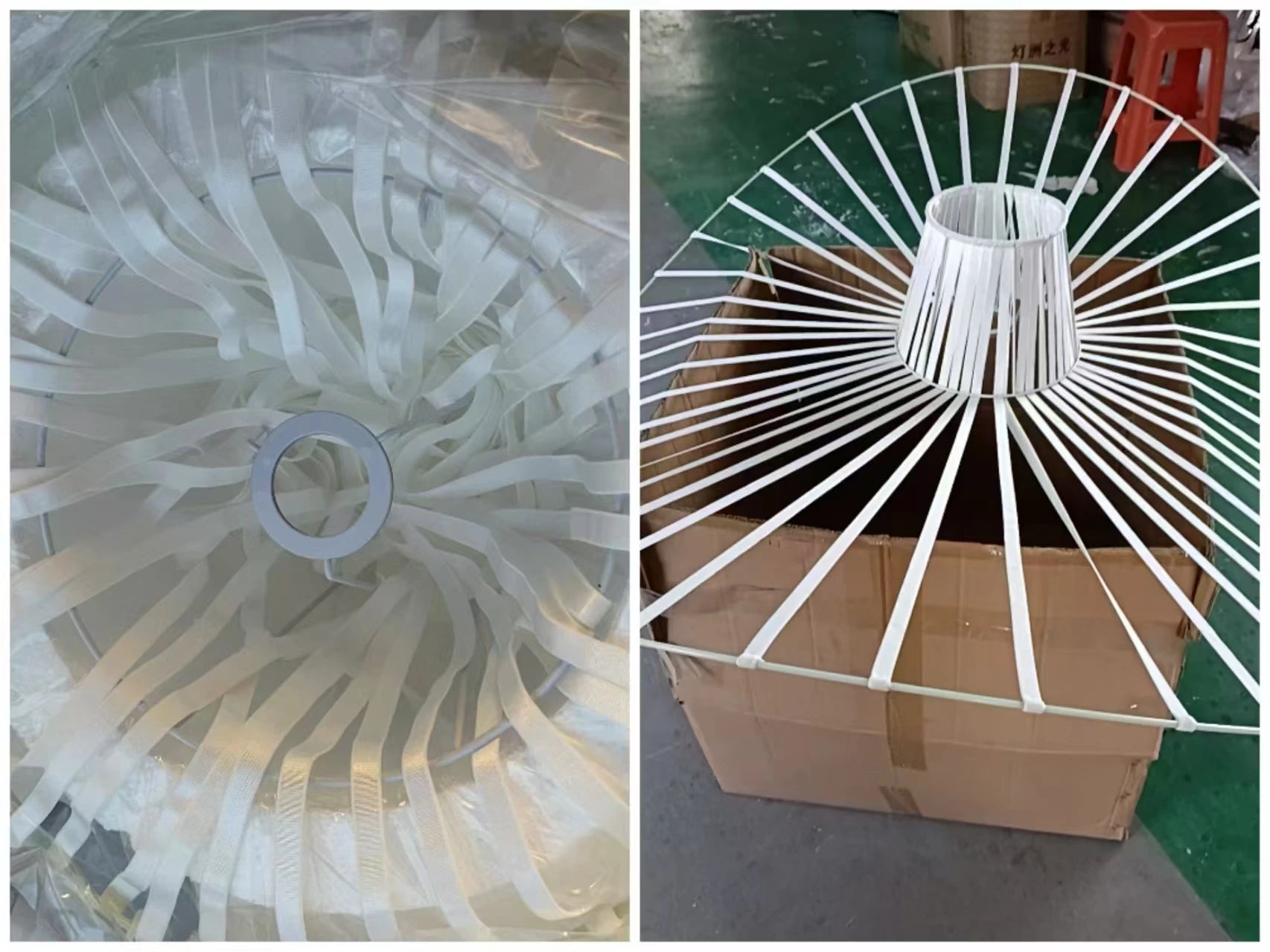 Lustre Paille — Suspension Chapeau Paille