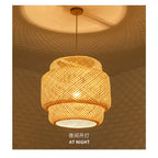 Suspension Bambou 30/40/50cm LED - Lustre Design Naturel