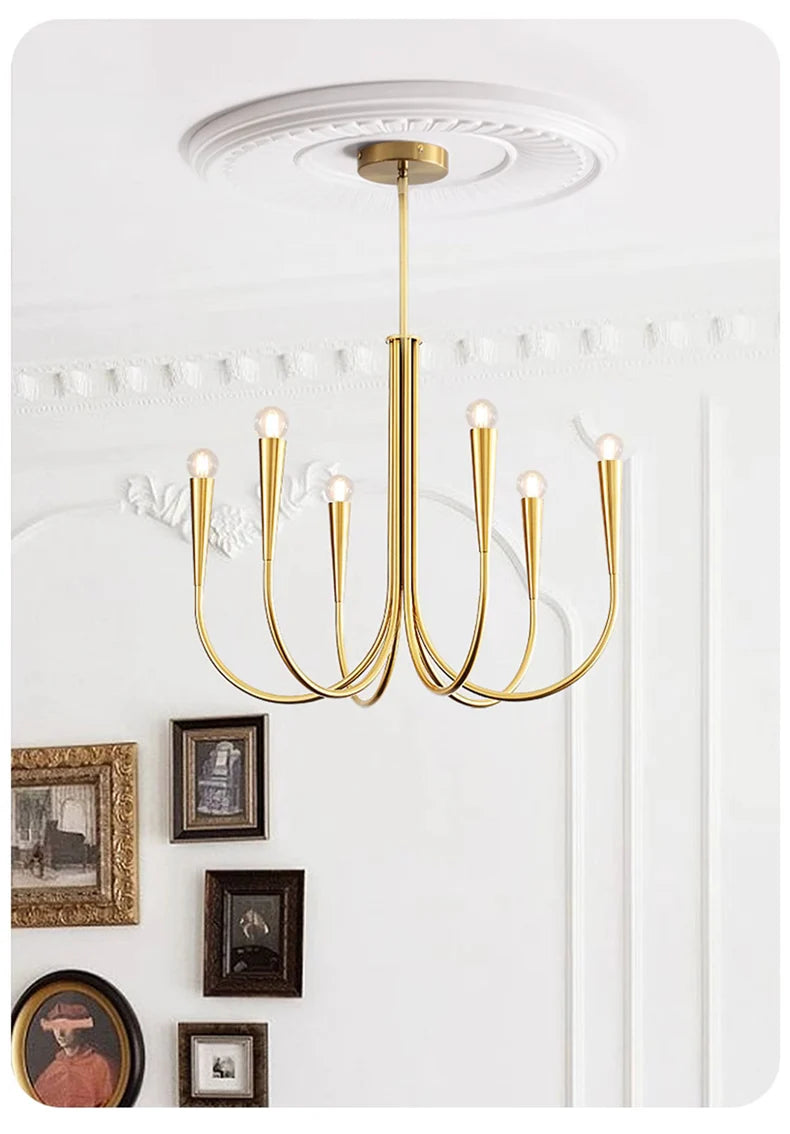 Lustre Vintage Industriel — Lustre Branches LED