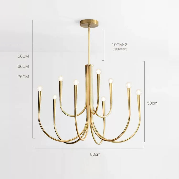 Lustre Vintage Industriel — Lustre Branches LED