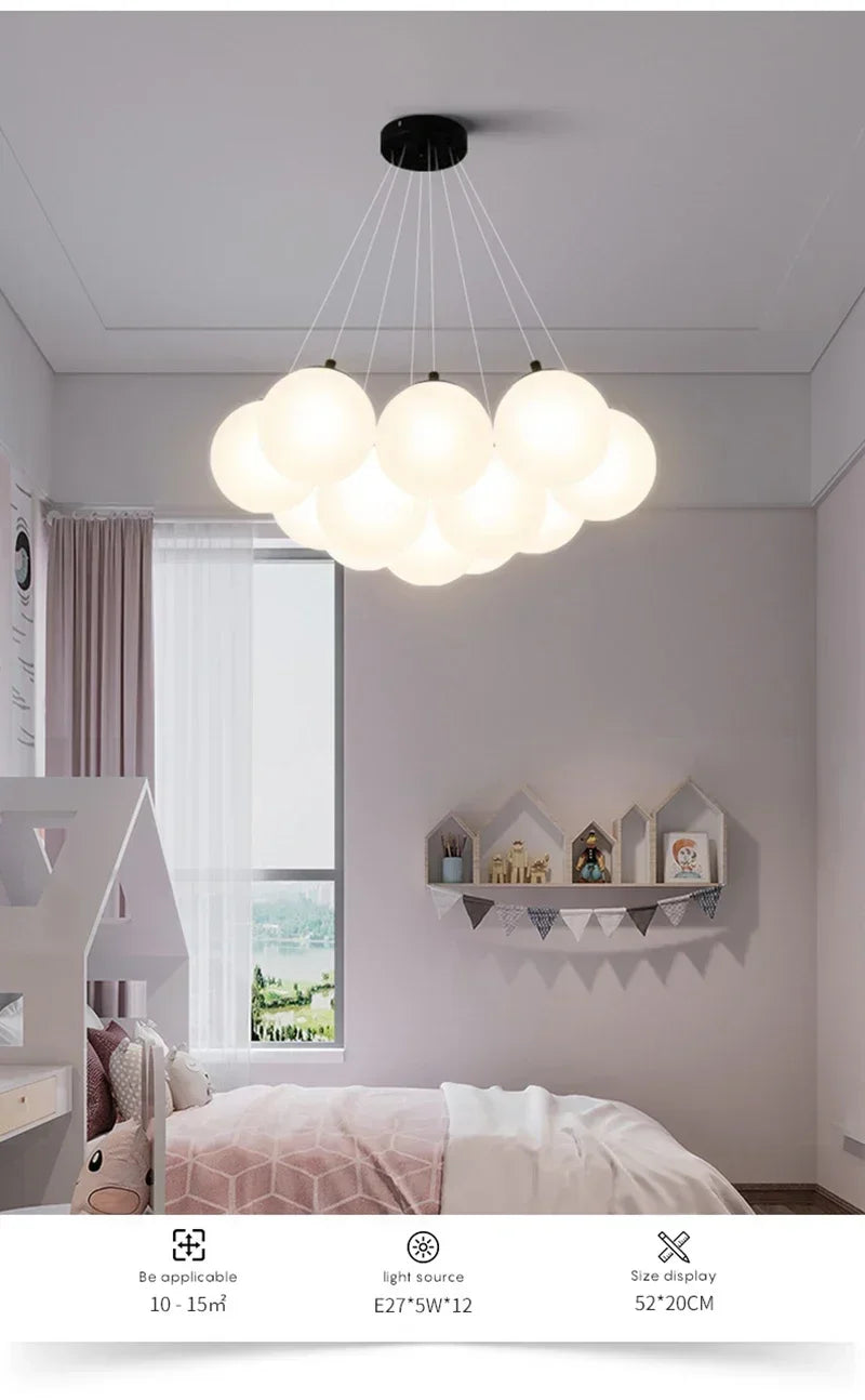 Lustre Blanc Moderne — Salon