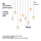 Lustre Design LED — Verre — 16 ampoules Applique murale