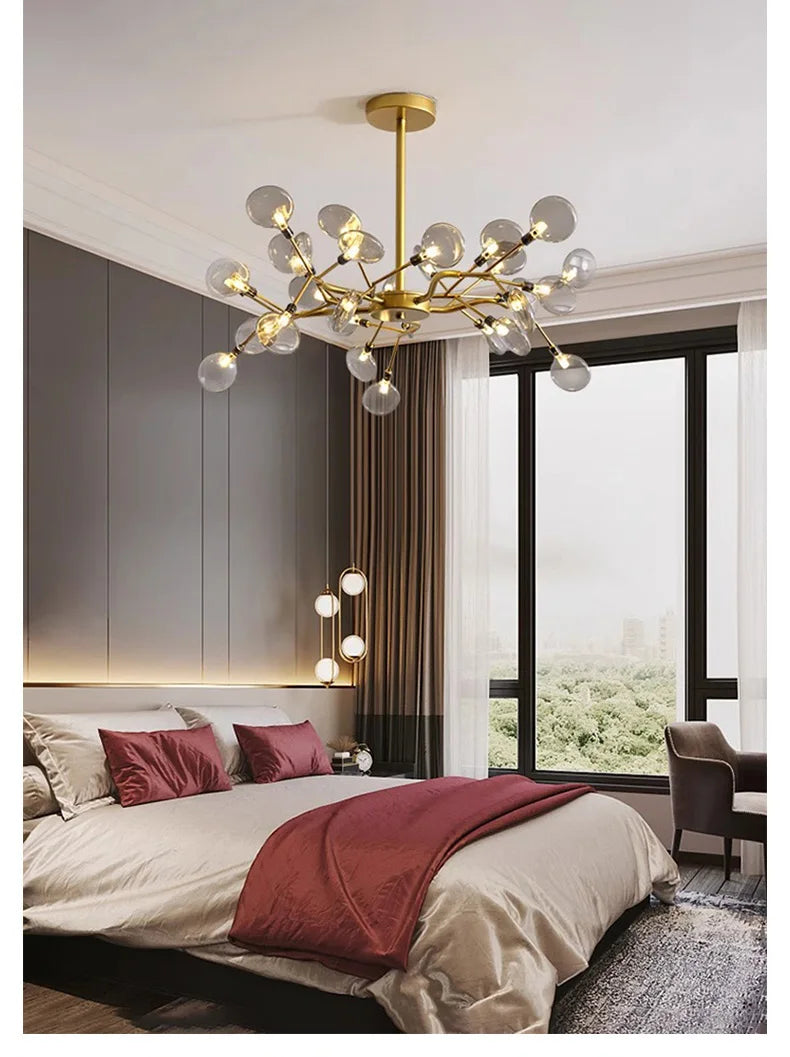 Lustre Fer Forgé — Lustre Branches LED