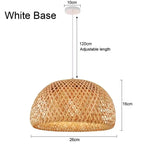 Suspension Bambou Osier Rotin - Lustre Plafond Moderne LED