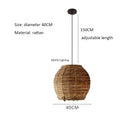 Suspension Rotin Wabi Sabi Minimaliste - Lustre Moderne 40/50/60cm