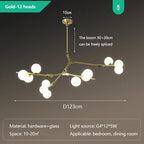 Lustre Boule Design — Noir 24 ampoules