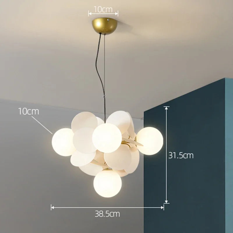 Lustre Araignée Design — Moderne — 10 ampoules blanc