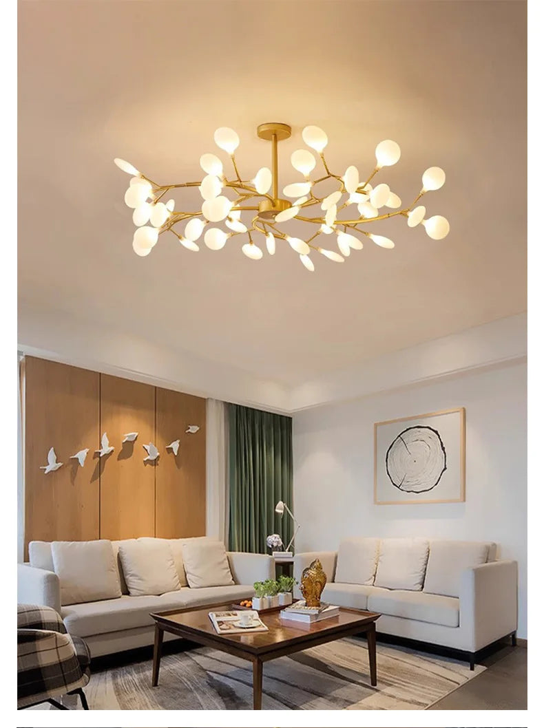 Lustre Fer Forgé — Lustre Branches LED