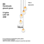 Lustre Design LED — Verre — 16 ampoules Applique murale