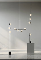 Lustre Noir Moderne — Verre
