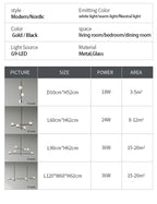 Lustre Noir Moderne — Verre