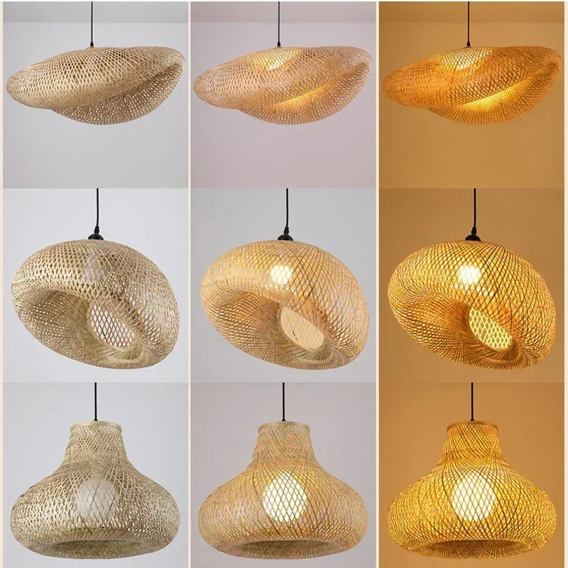 Suspension Bambou Artisanale LED - Lustre Design Naturel 2025