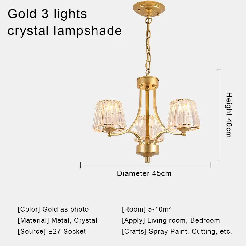 Lustre Salon Moderne — Plafonnier LED Cristal