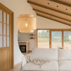 Suspension Bambou Moderne 30/40/50cm - Lustre LED Design Naturel