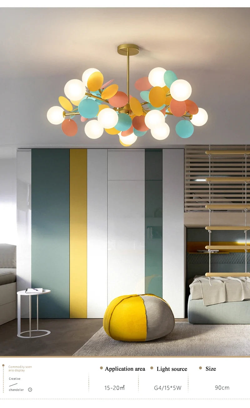 Lustre Araignée Design — Moderne — 10 ampoules blanc